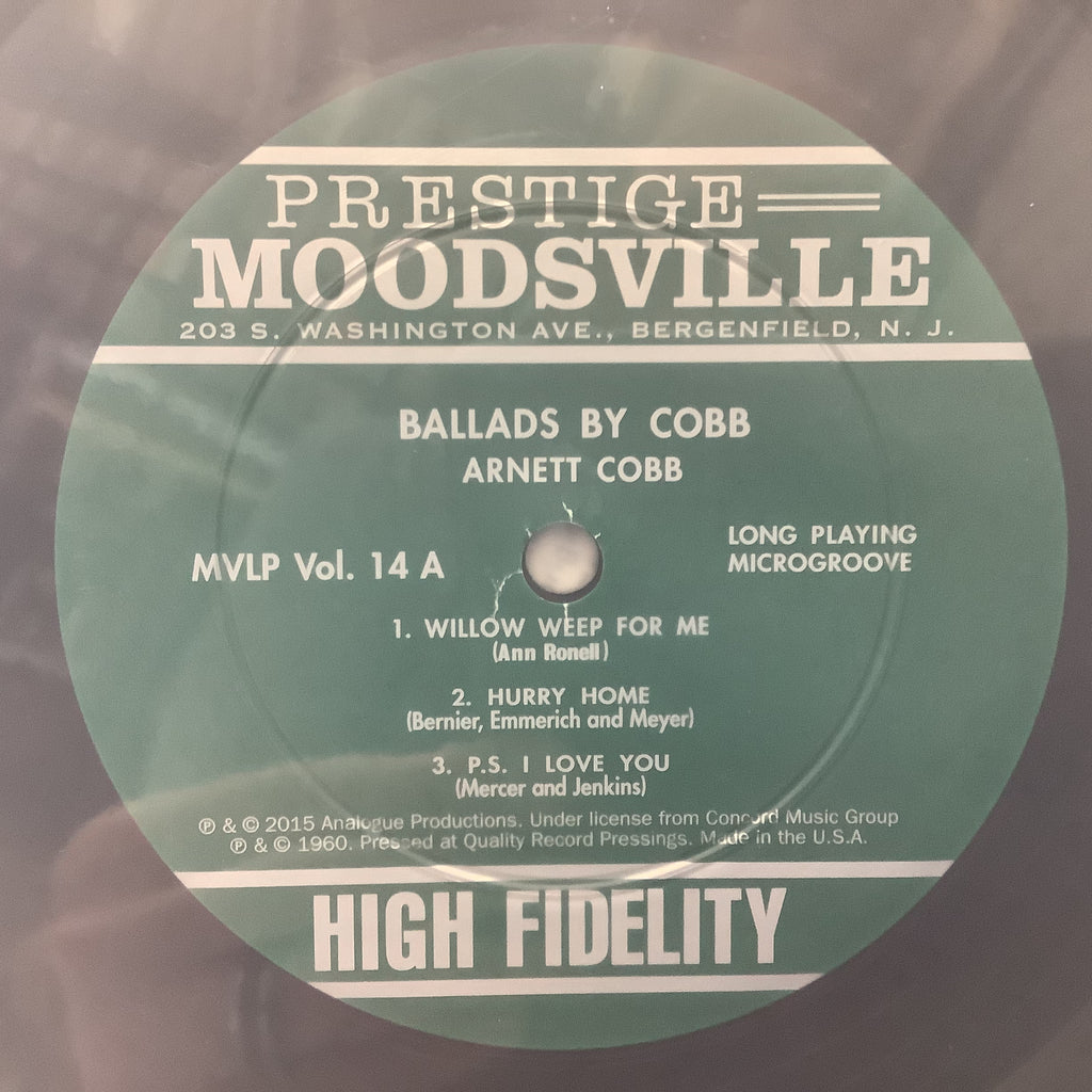 Arnett Cobb - Ballads by Cobb - Analogue Productions LP