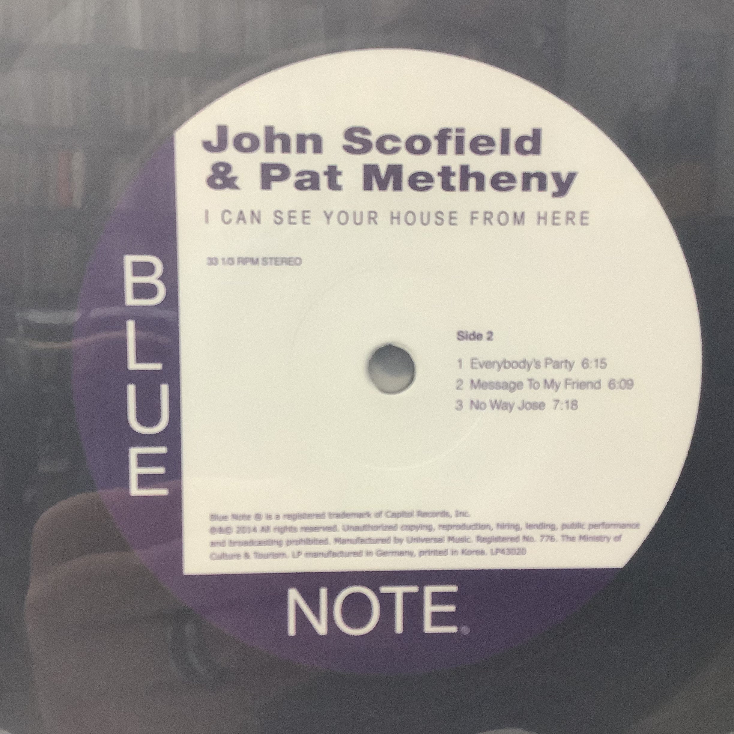 John Scofield & Pat Metheny - I Can See Your House From Here - 2x LP