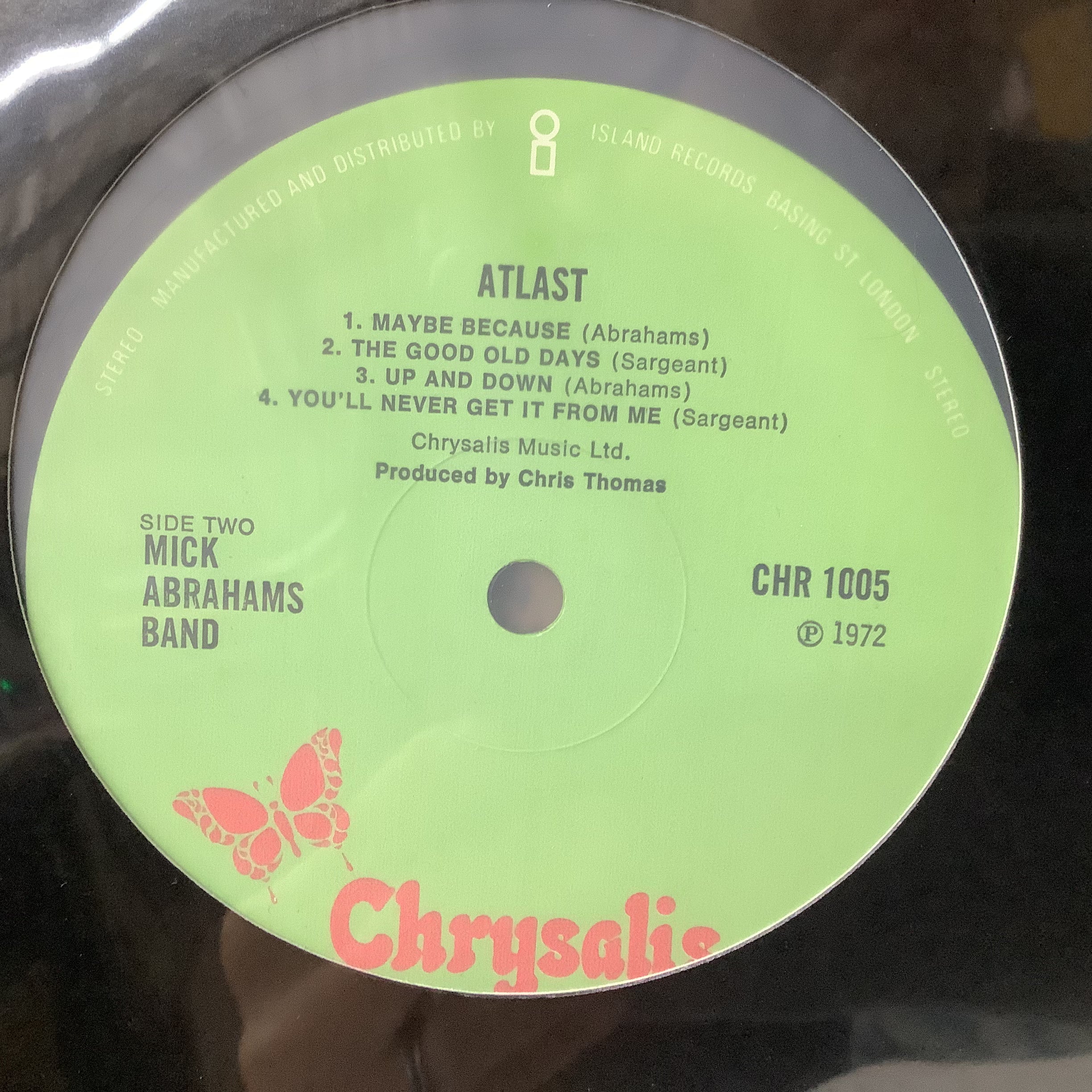 Mick Abrahams - Atlast - UK LP