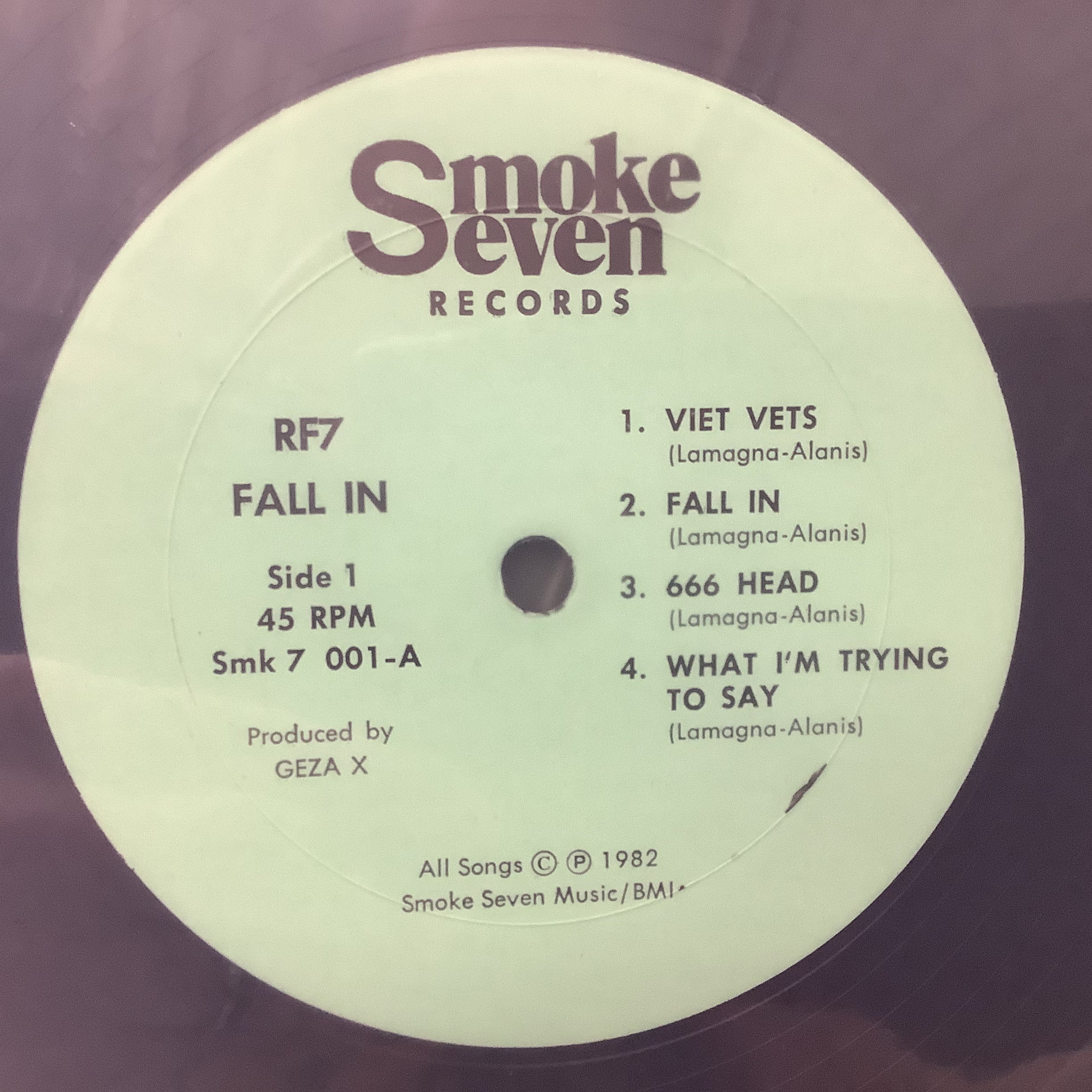 RF7 - Fall In - Smoke Seven LP