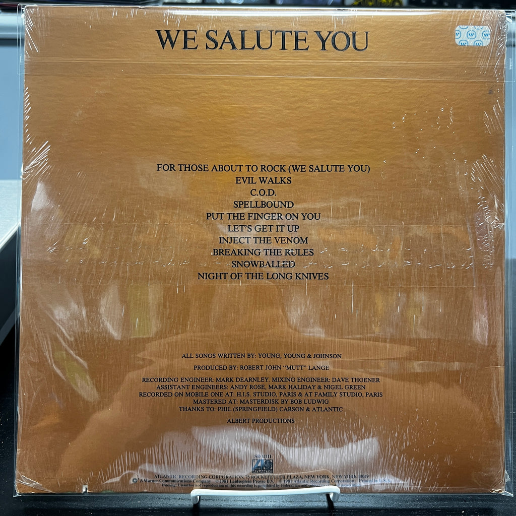 AC/DC – For Those About To Rock (We Salute You) - LP