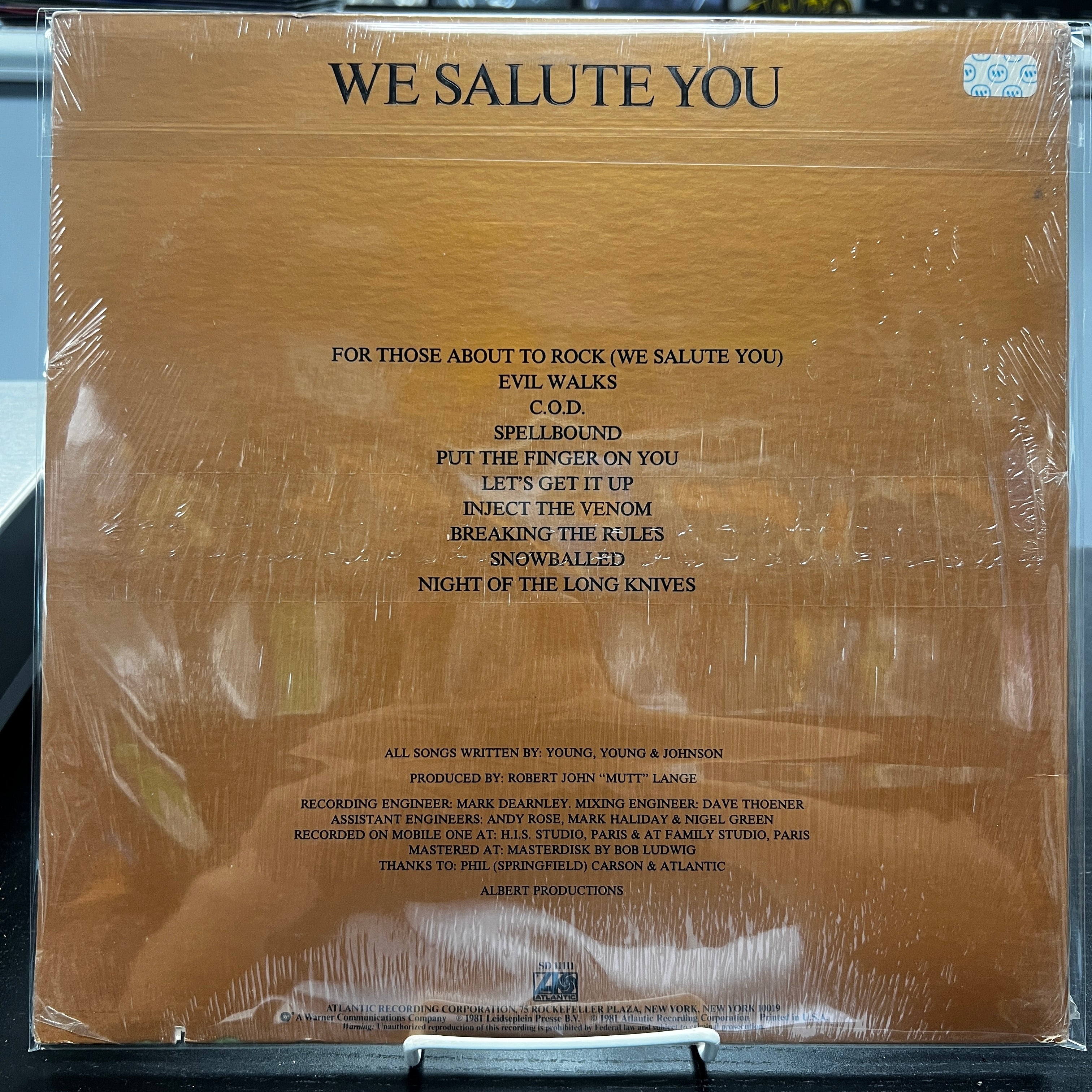 AC/DC – For Those About To Rock (We Salute You) - LP