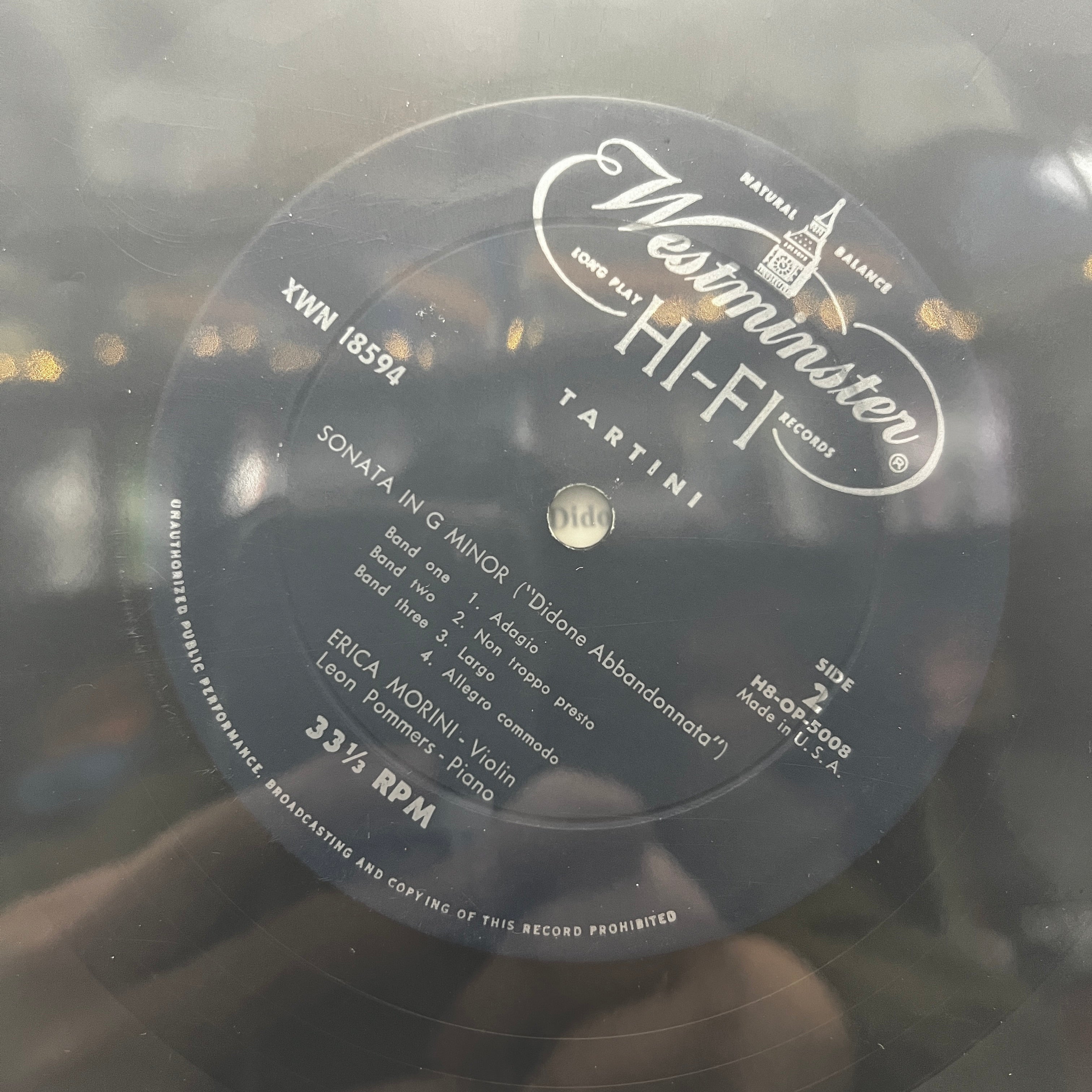 Tartini - Erica Morini - Devil's Trill Sonata - LP