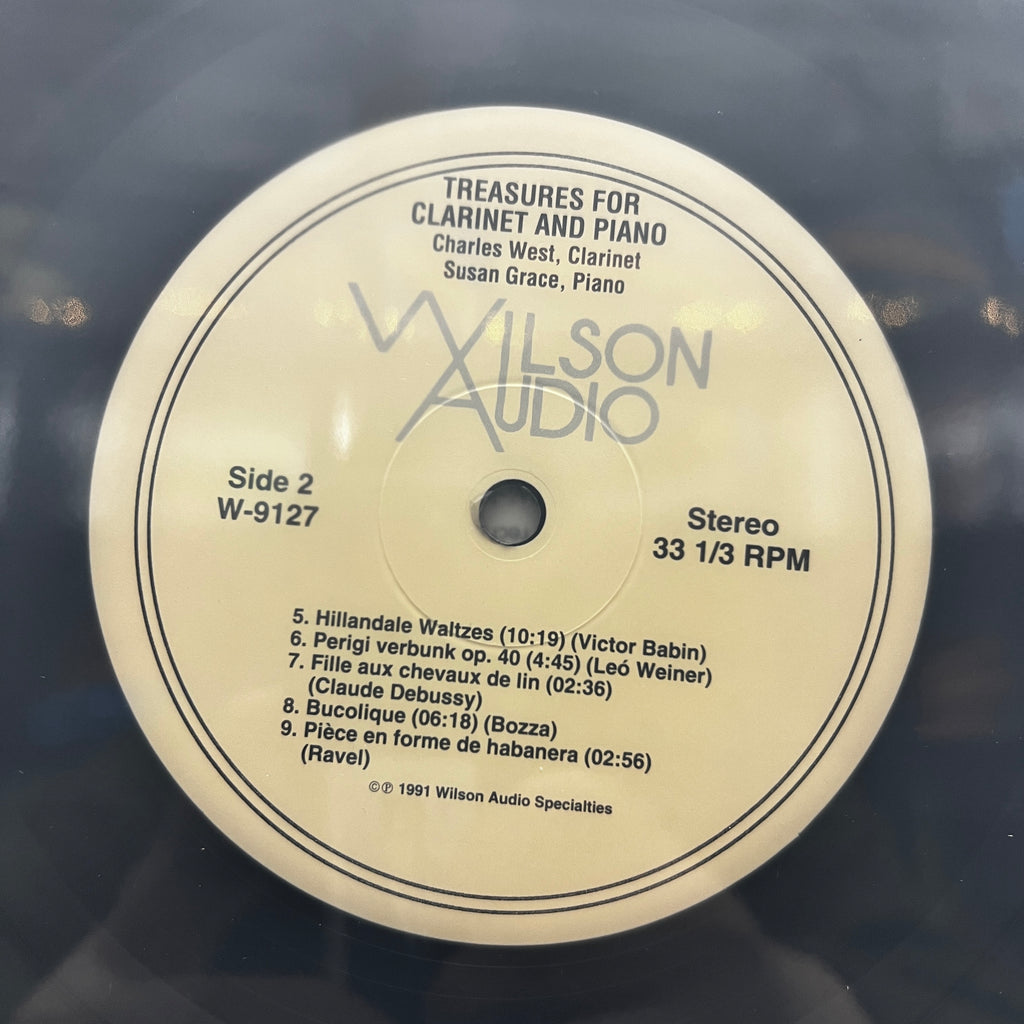 Charles West, Susan Grace - Treasures For Clarinet And Piano - Wilson Audio LP