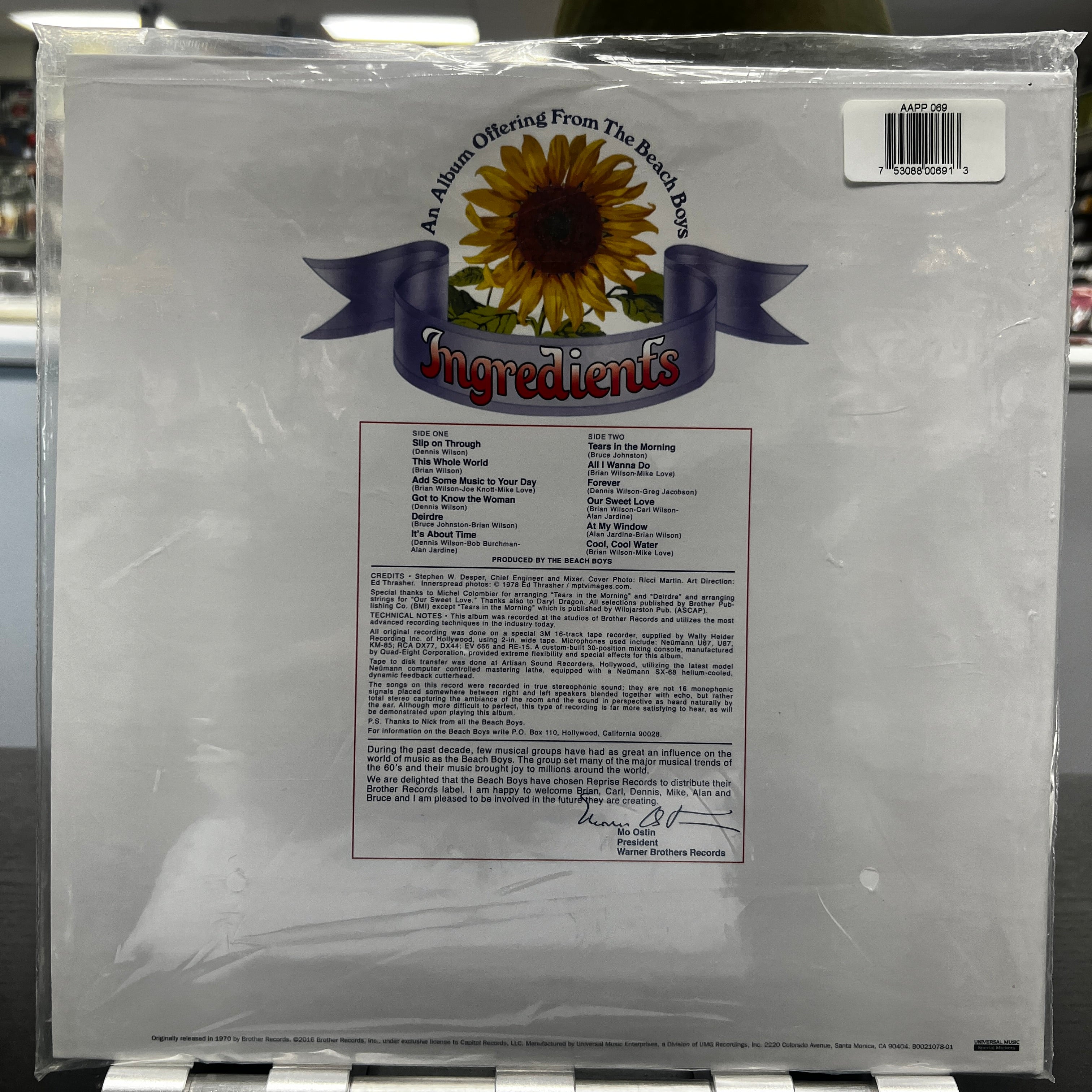 The Beach Boys - Sunflower - Analogue Productions LP