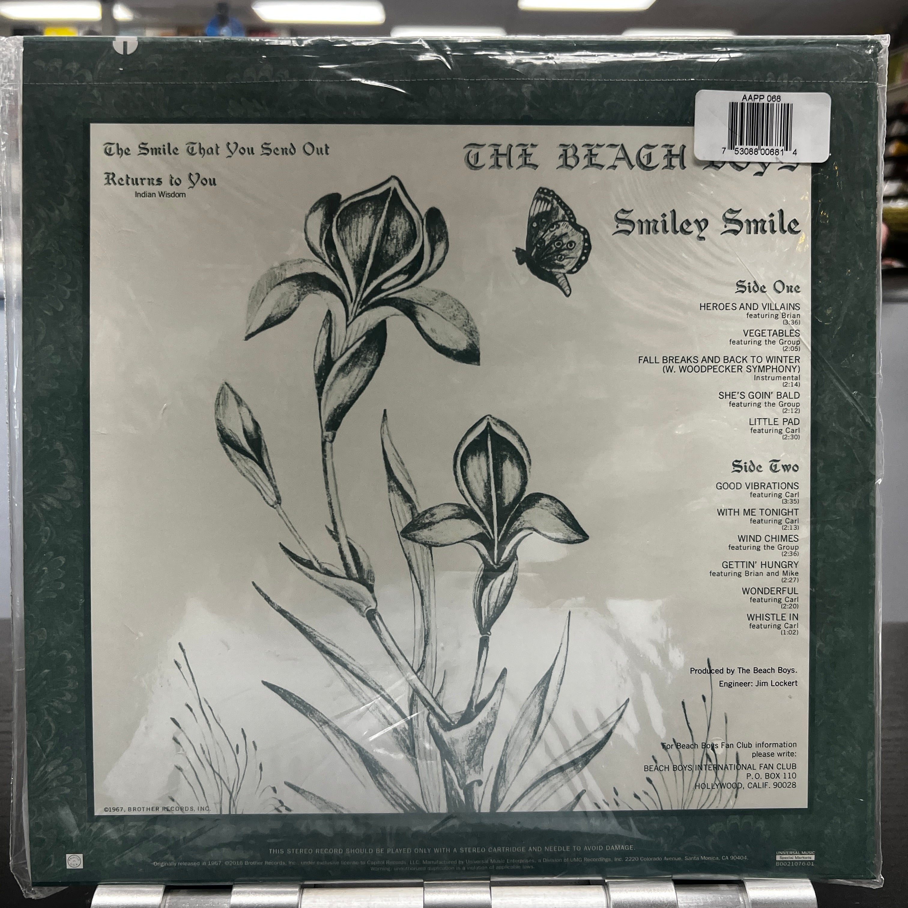 The Beach Boys - Smiley Smile - Analogue Productions Mono LP