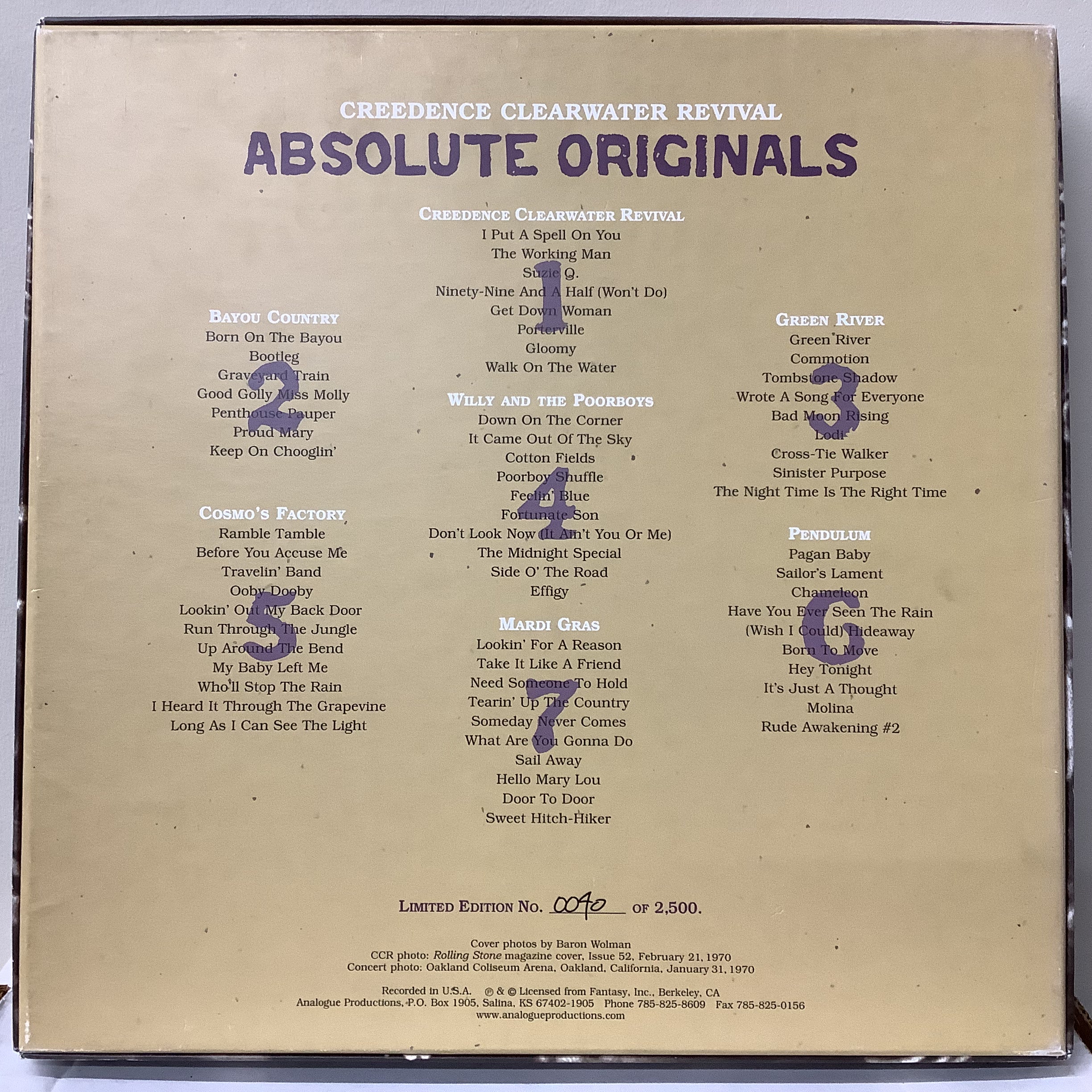 Creedence Clearwater Revival - Absolute Originals - Analogue Productions 7x LP Box Set