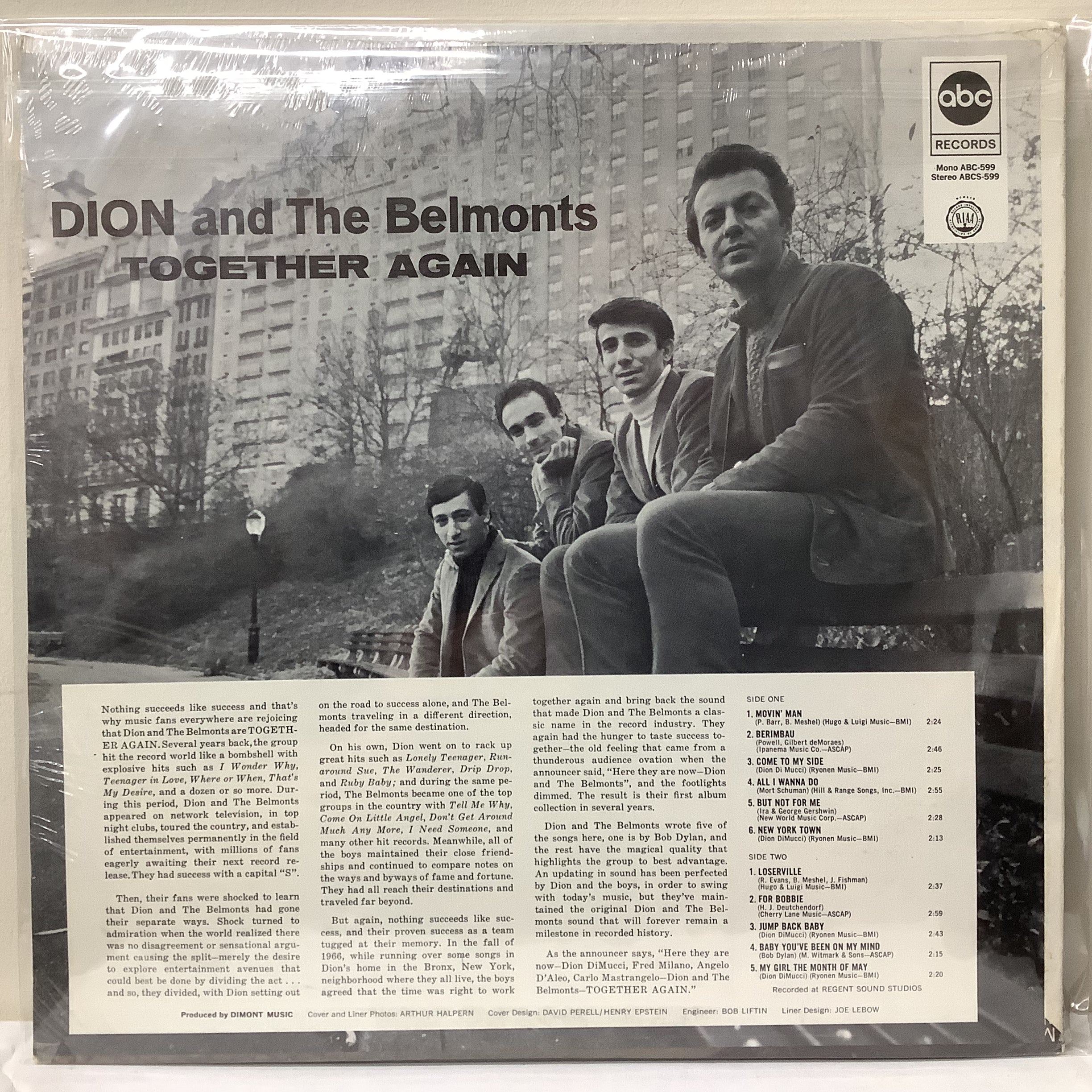 Dion & The Belmonts - Together Again - ABC LP