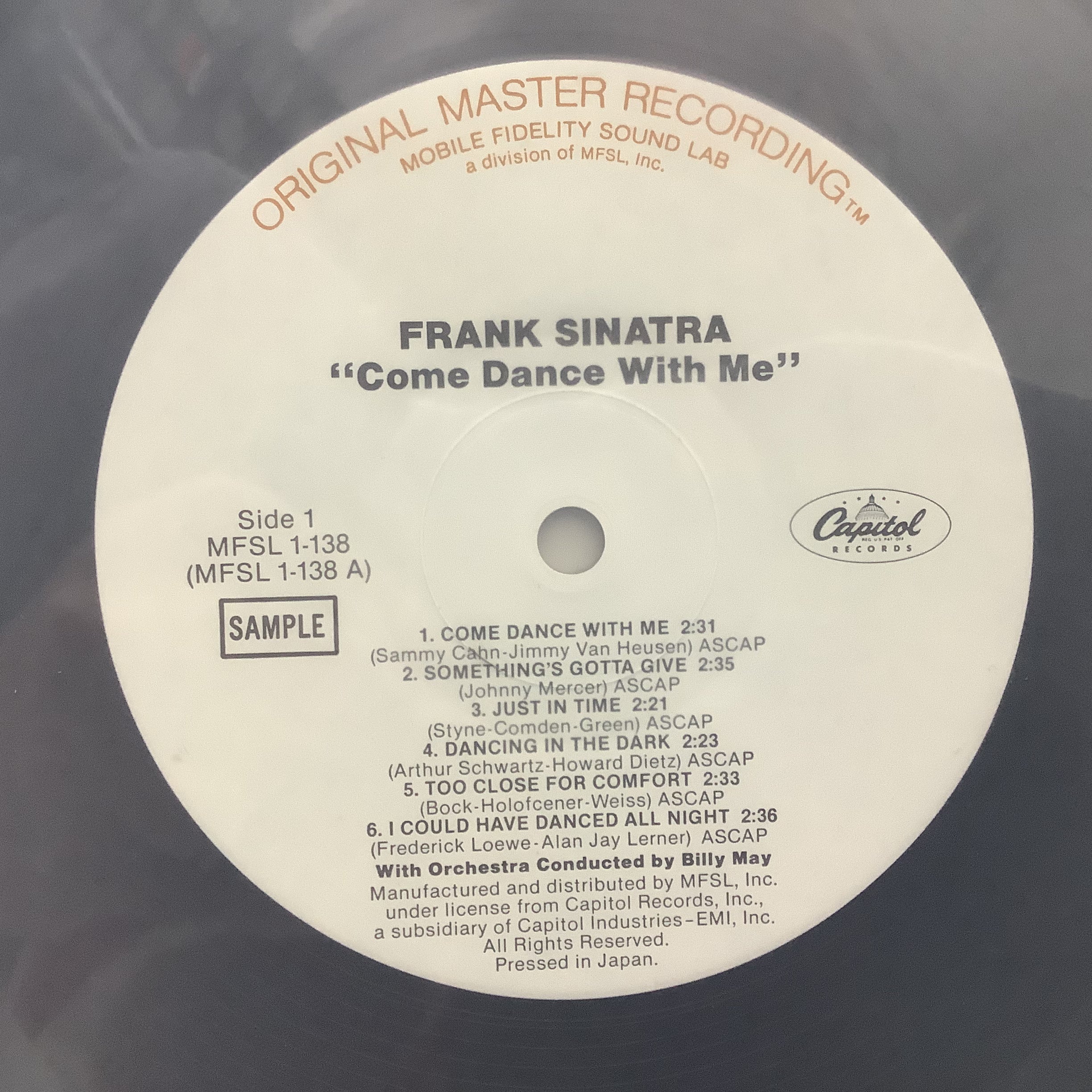 Frank Sinatra - Come Dance with Me - MFSL Sample LP