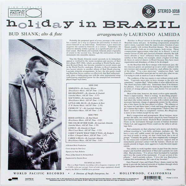 [Pre Order] Bud Shank - Holiday in Brazil - Impex LP *