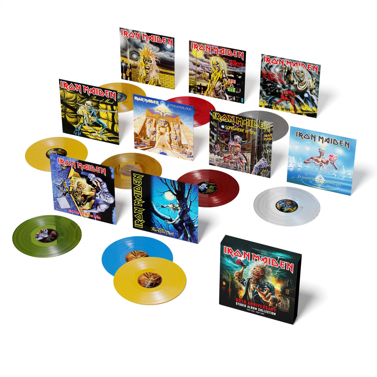 [Pre Order] Iron Maiden - 50th Anniversary Studio Album Collection, Part One: 1980-1992 - LP Box Set *