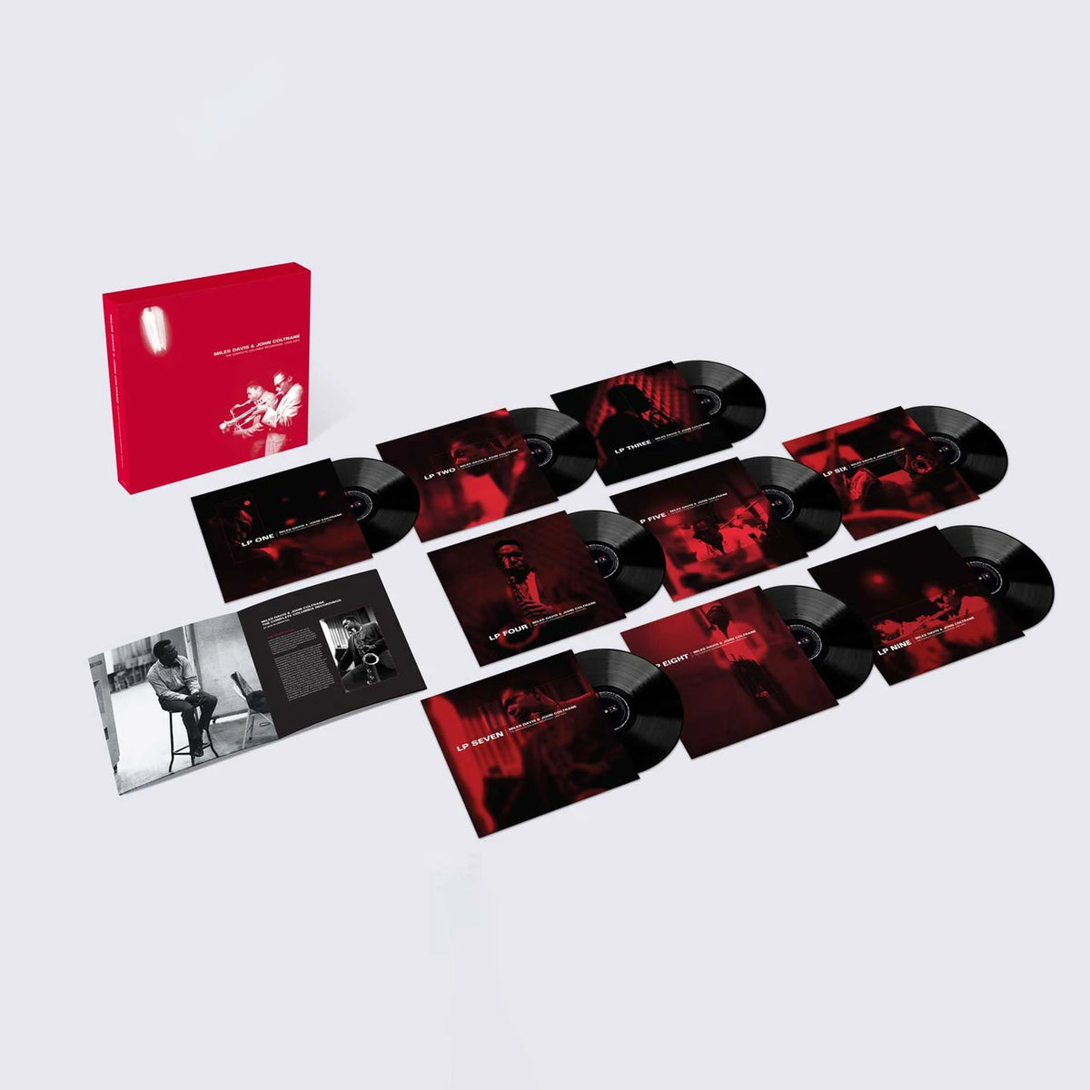 Miles Davis & John Coltrane - The Complete Columbia Recordings 1955-1961 9LP box contents