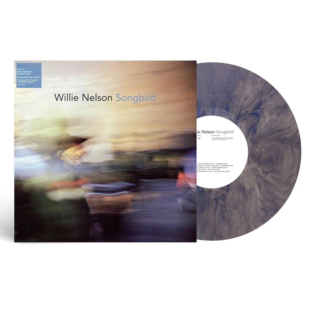 Willie Nelson - Songbird (20th Anniversary) - Rainy Day Blue Marbled LP