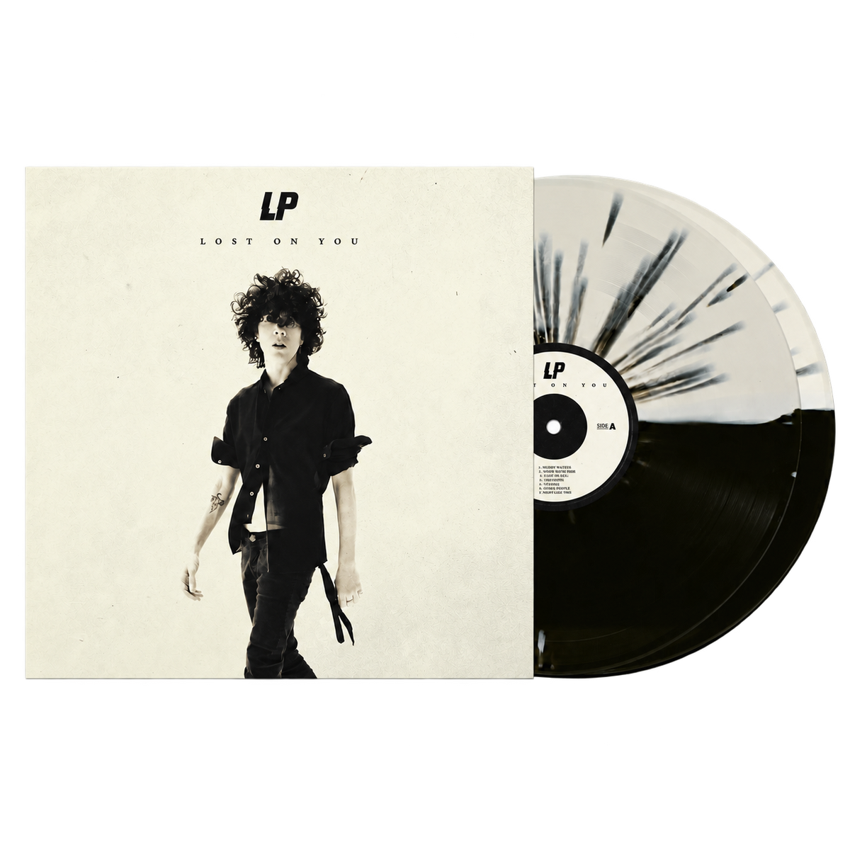 LP - Lost on You (10th Anniversary Deluxe Edition) - Black and White Splatter LP packshot