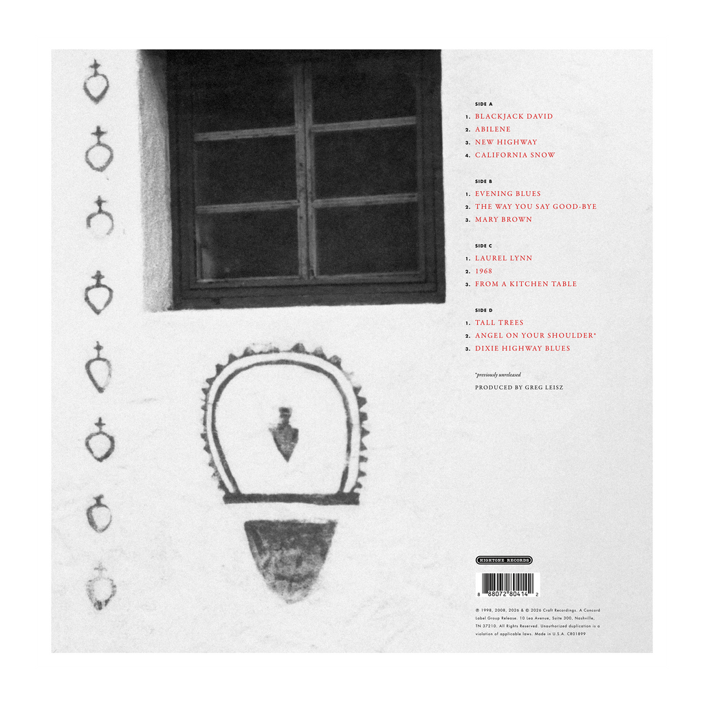 Dave Alvin - Blackjack David back cover with four-side track listing