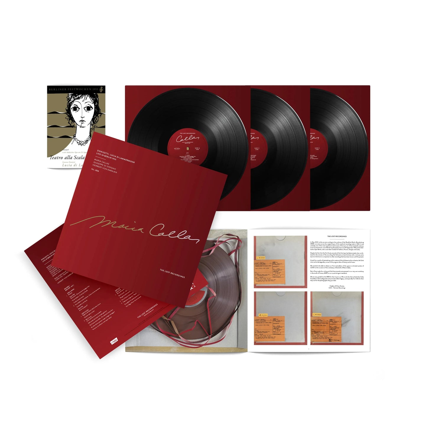 Maria Callas, von Karajan - Donizetti: Lucia Di Lammermoor - Berlin 1955 - The Lost Recordings Box Set LP