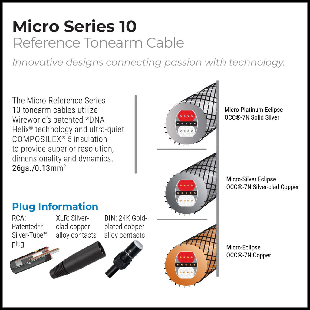 WireWorld - Micro-Platinum Eclipse™ 10 Tonearm Cable