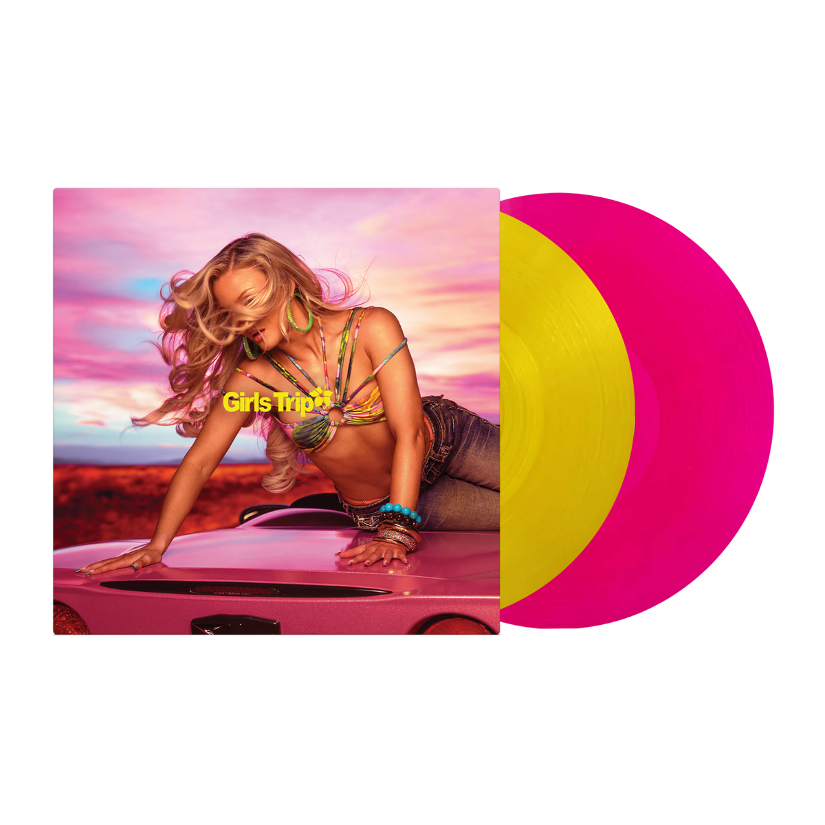 Zara Larsson - Midnight Sun: Girls Trip yellow and pink 2LP packshot