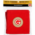 GrooveWasher two ply red suede and gray plush microfiber record cleaning towels, 3 pack