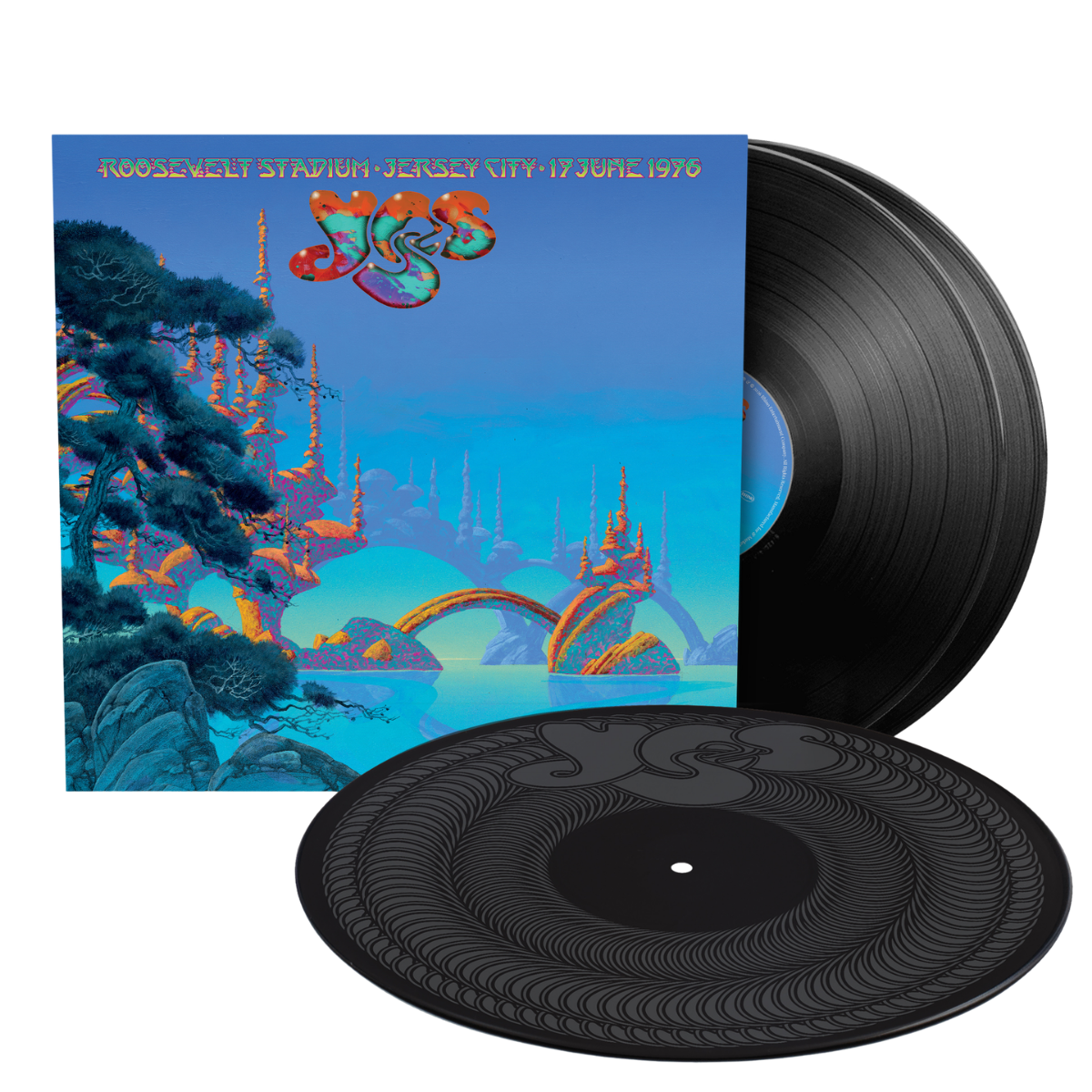 Yes - Roosevelt Stadium, Jersey City 1976 - 3LP front cover