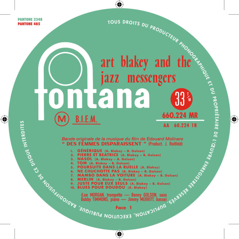 [Pre Order] Art Blakey & The Jazz Messengers - Des Femmes Disparaissent - Sam 10" LP *