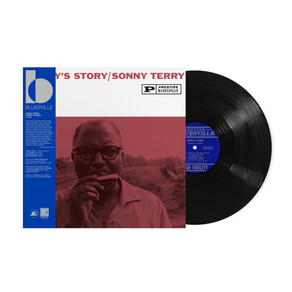 Sonny Terry - Sonny's Story - Bluesville Acoustic Sounds Series LP with obi