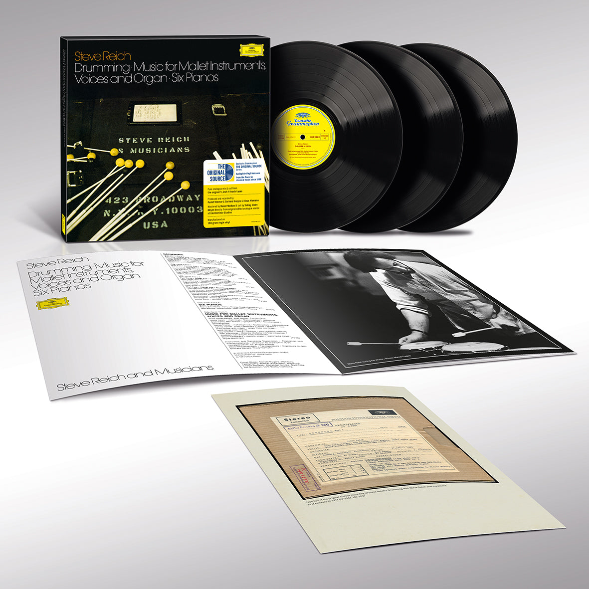 Steve Reich - Drumming - Deutsche Grammophon Original Source LP box contents