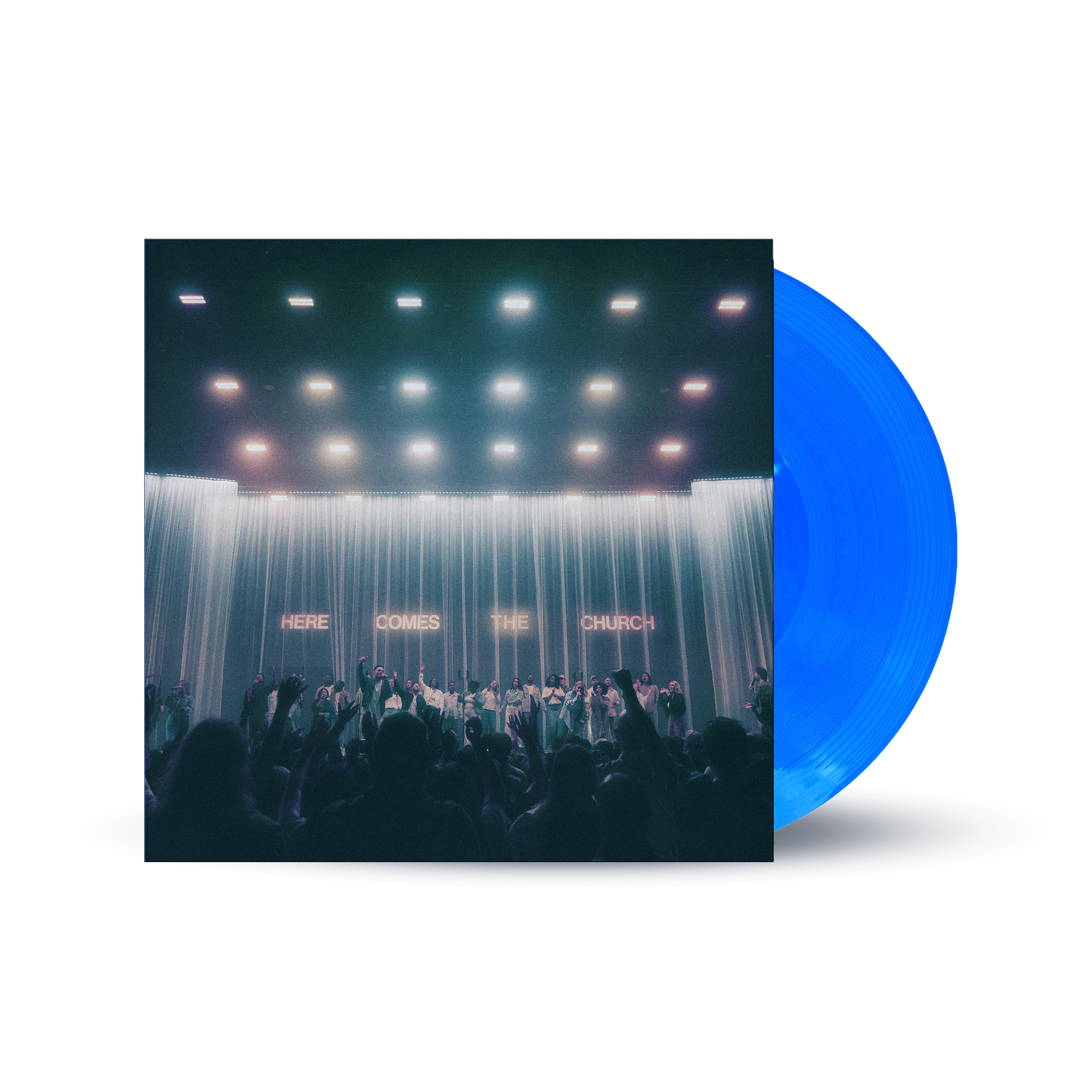 Tauren Wells - Here Comes The Church LP jacket and blue vinyl