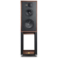 Wharfedale - Linton 85th Anniversary Walnut Bookshelf Speakers With Stands
