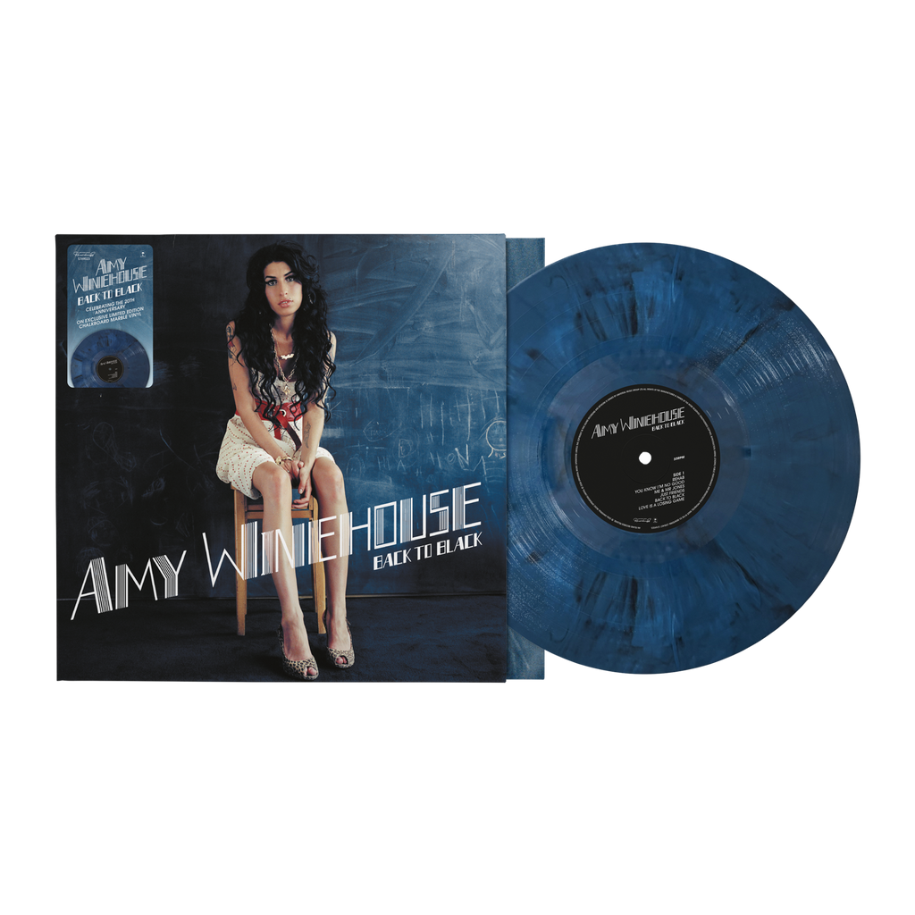 Amy Winehouse - Back To Black (20th Anniversary) chalkboard marble vinyl packshot