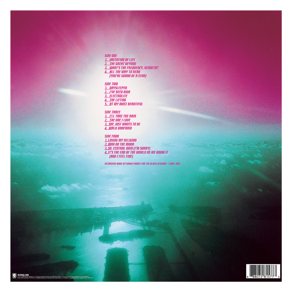 R.E.M. - The Black Sessions Revealed - back cover with track listing