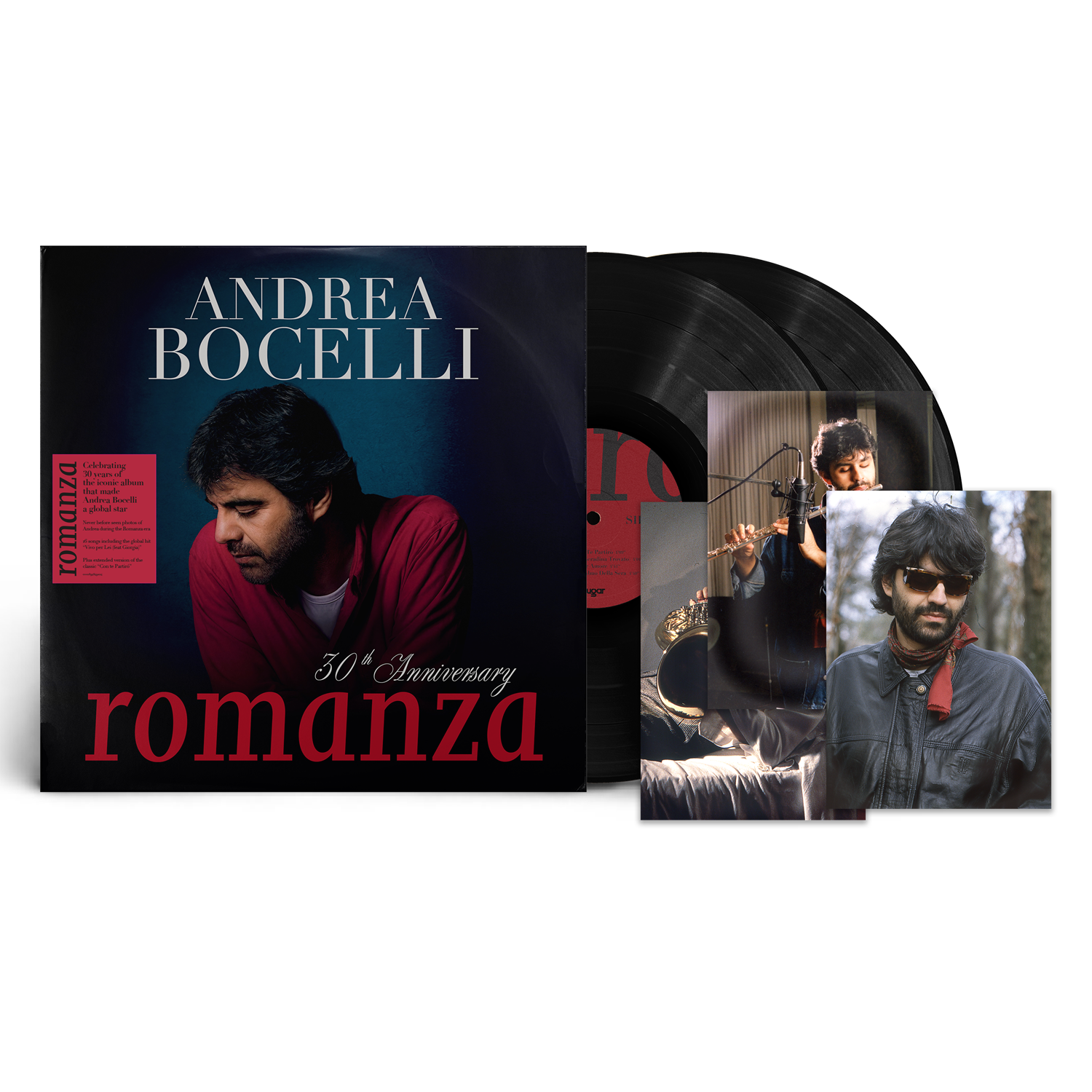Andrea Bocelli - Romanza 30th Anniversary jacket with vinyl