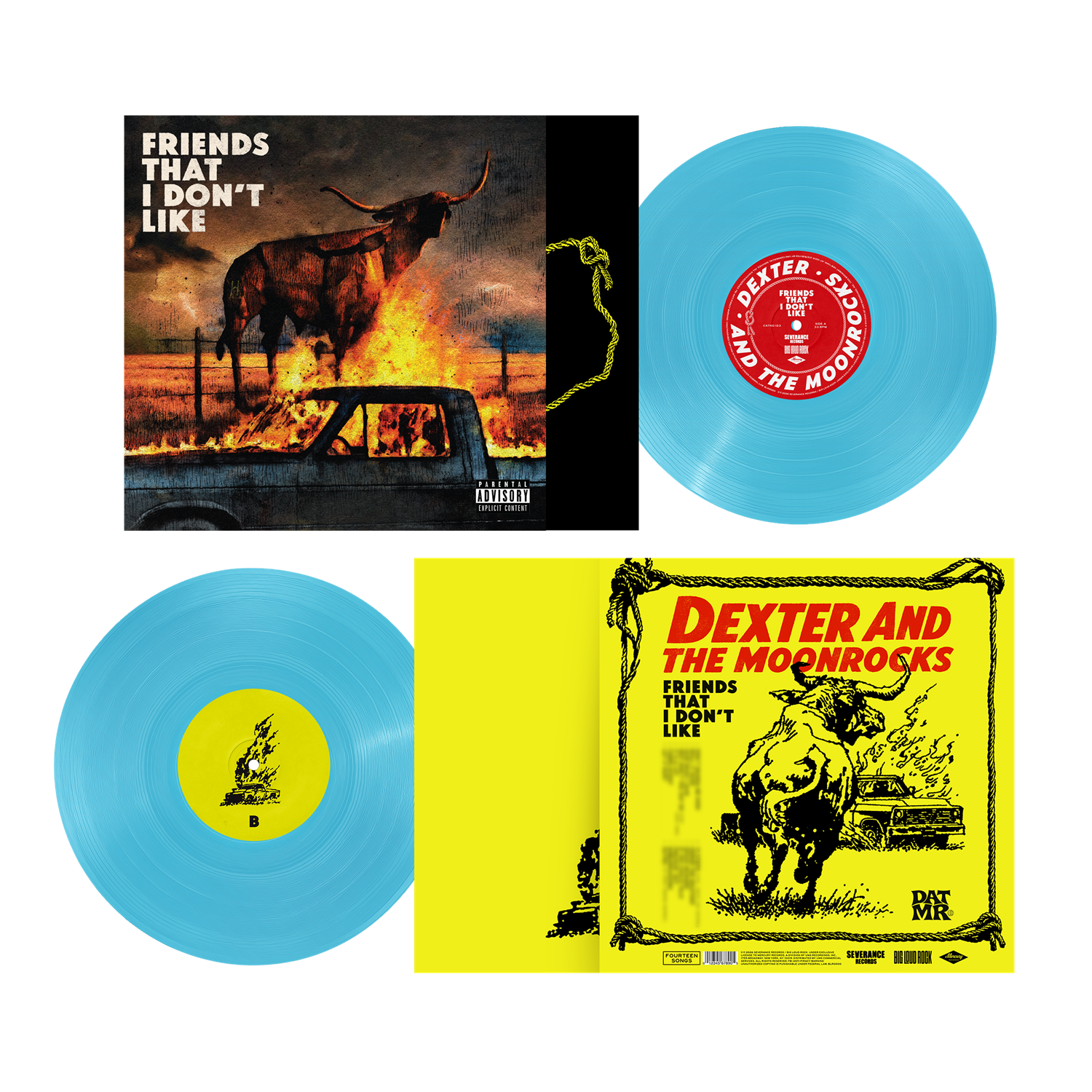 Dexter & The Moonrocks - Friends That I Don't Like blizzard blue vinyl expanded package view