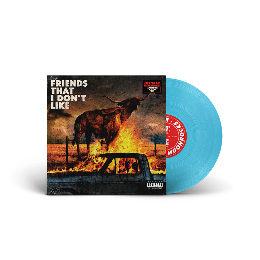Dexter & The Moonrocks - Friends That I Don't Like jacket with blizzard blue vinyl