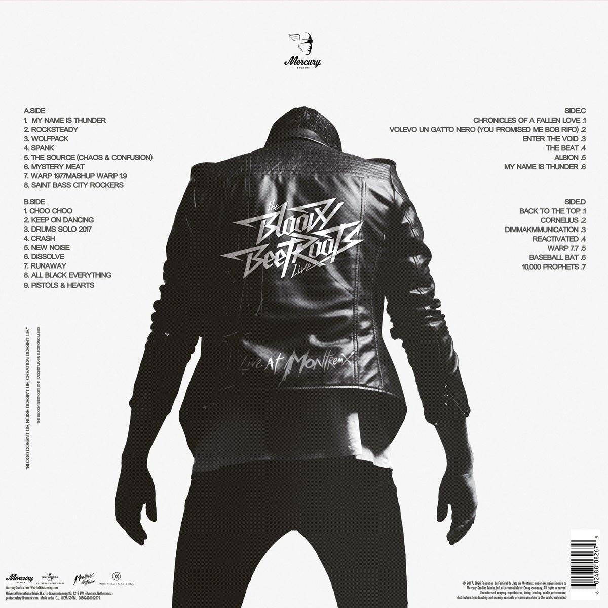 The Bloody Beetroots - Live at Montreux 2017 - 2LP back cover