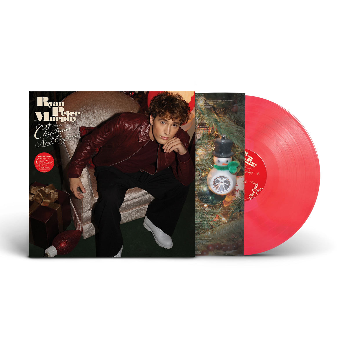 Ryan Peter Murphy - Christmas in New England - Neon Scarlet LP vinyl packshot