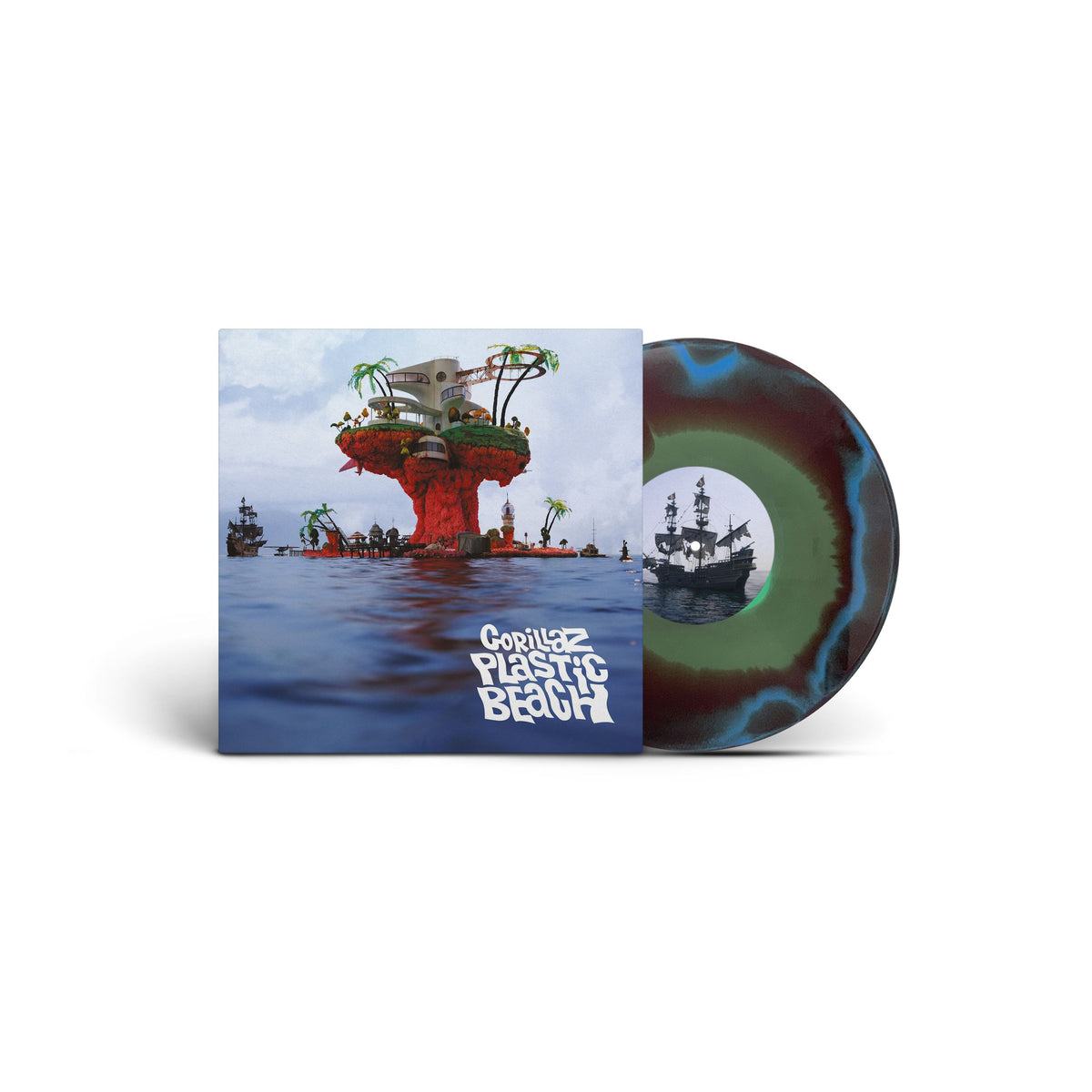 Gorillaz - Plastic Beach blue, green and orange vinyl