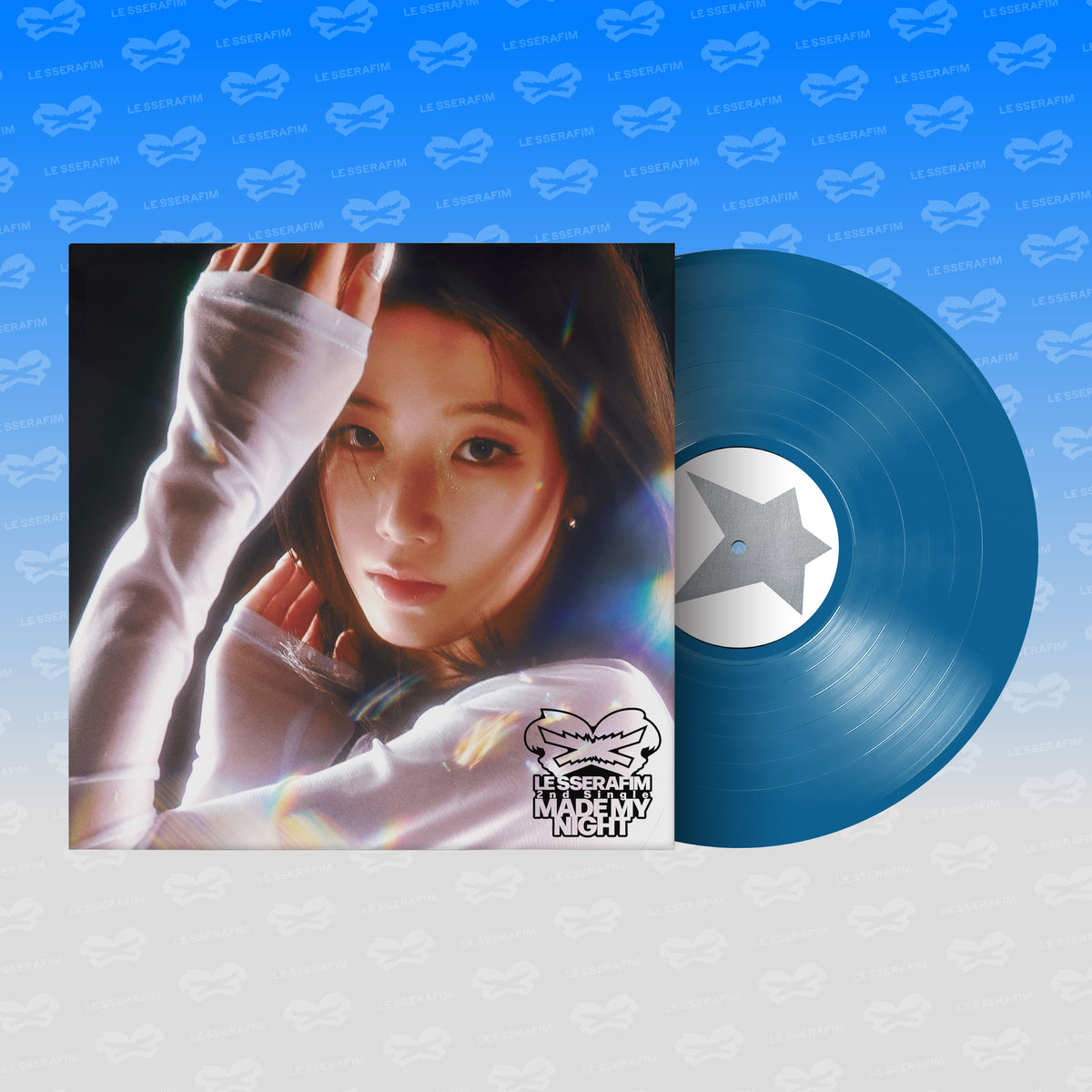 LE SSERAFIM - 2nd Single Album Made My Night - Sky Blue vinyl packshot