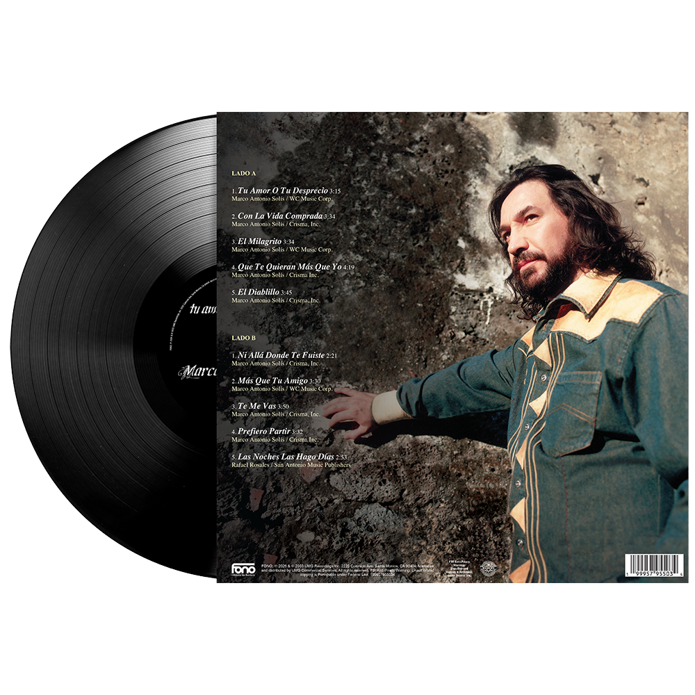 Marco Antonio Solís - Tu Amor O Tu Desprecio album cover - back