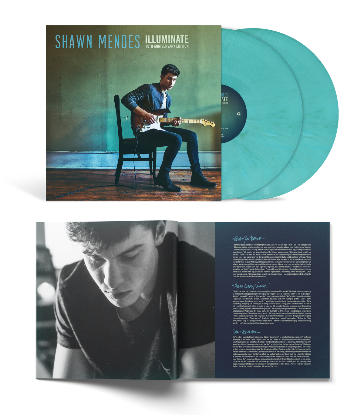 Shawn Mendes - Illuminate (10th Anniversary Edition) - Translucent Aqua LP full packshot