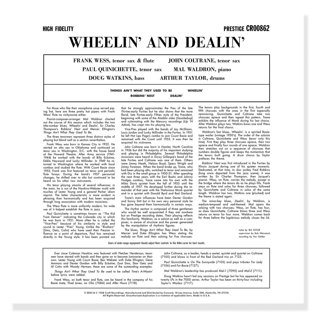 The Prestige All Stars - Wheelin' & Dealin' - OJC LP