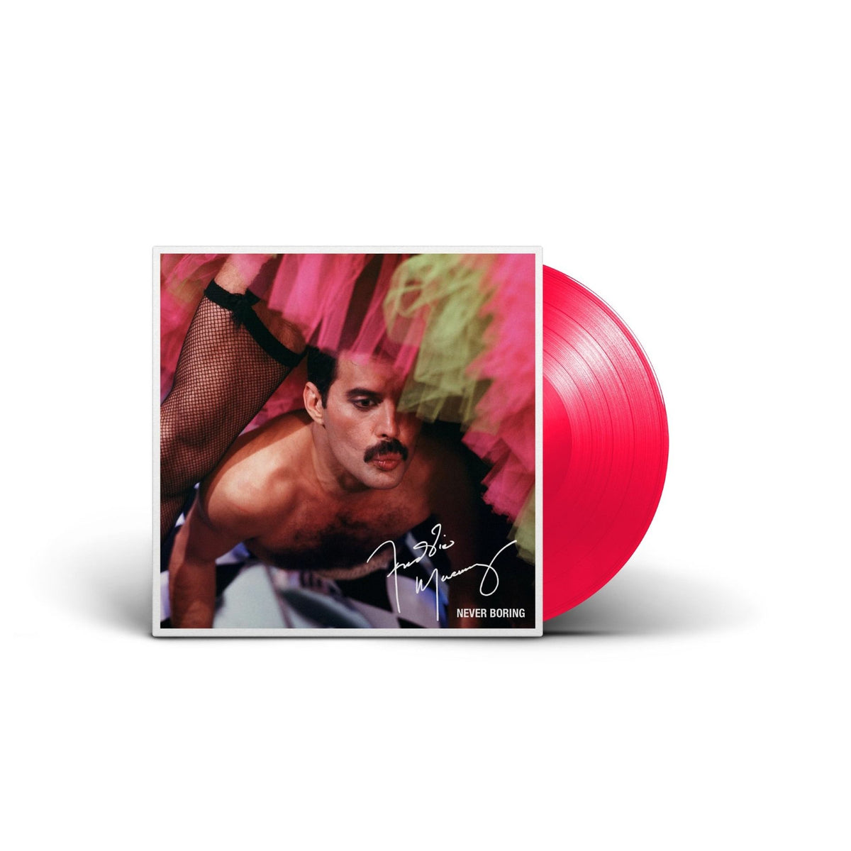 Freddie Mercury - Never Boring - Neon Pink LP packshot