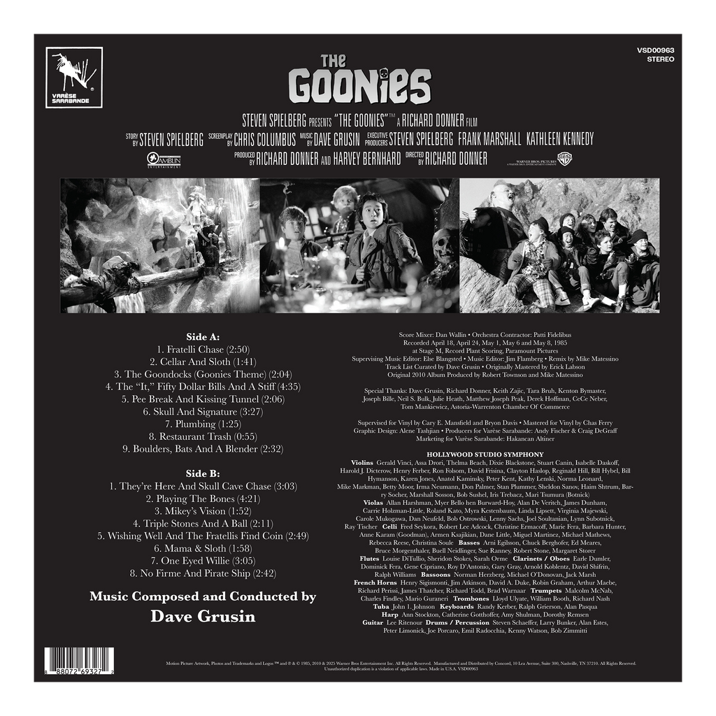 Dave Grusin - The Goonies score back cover