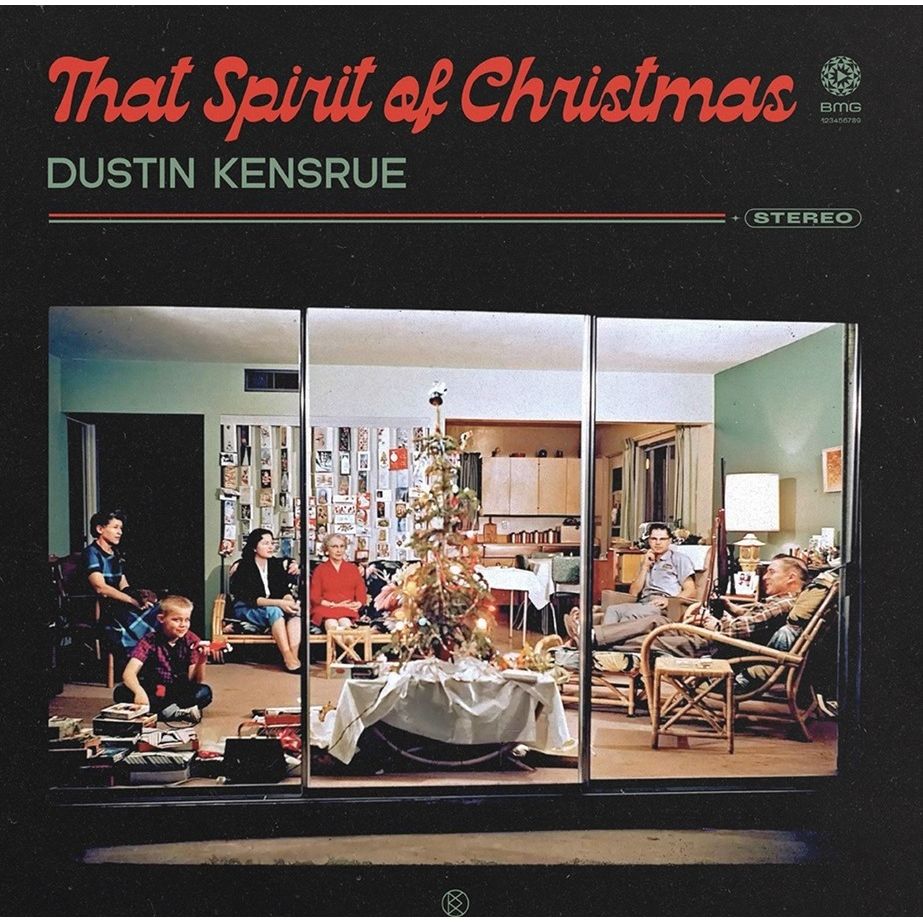 Dustin Kensrue - That Spirit of Christmas - Clear/Red/Green Splatter LP front cover