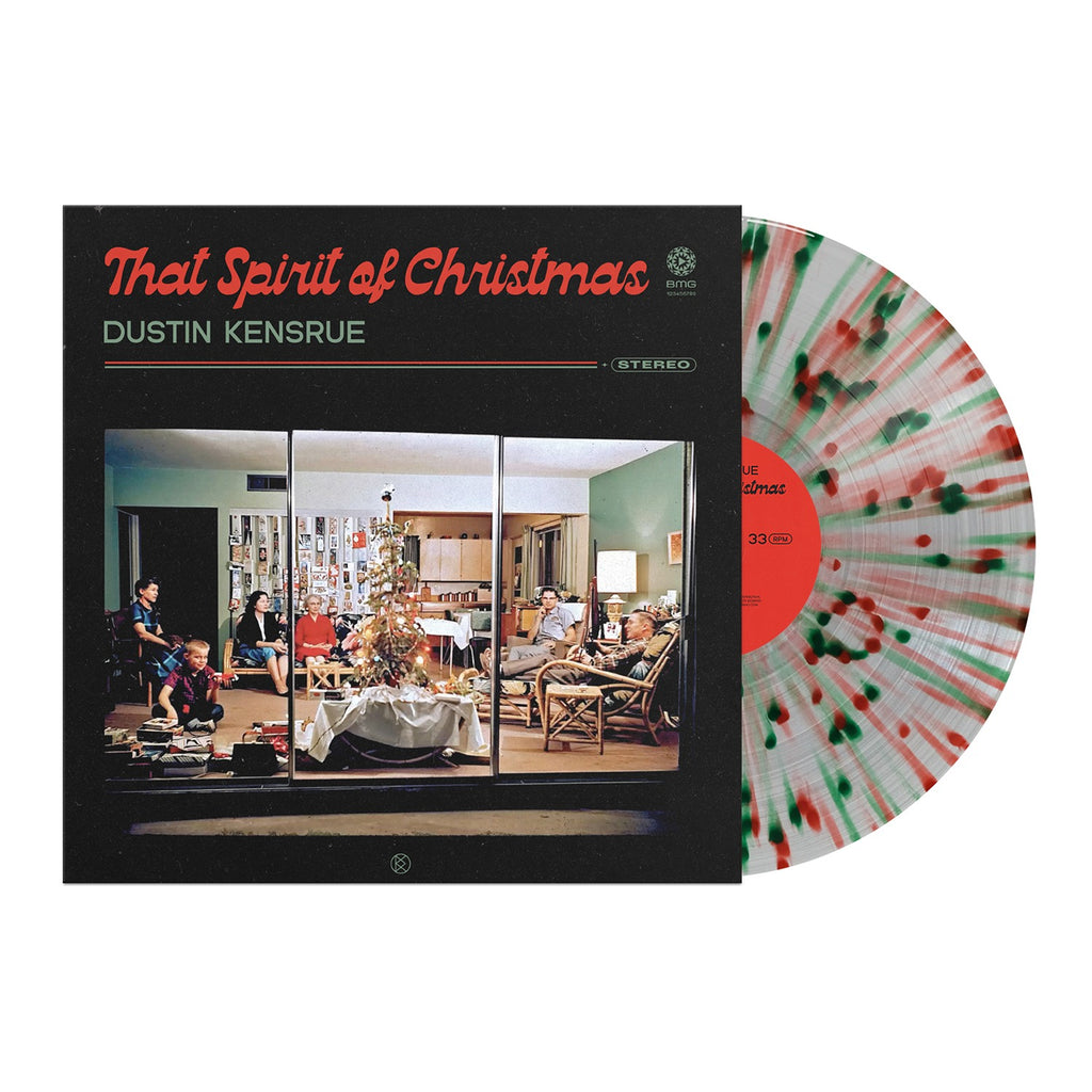 Dustin Kensrue - That Spirit of Christmas - Clear/Red/Green Splatter LP vinyl packshot