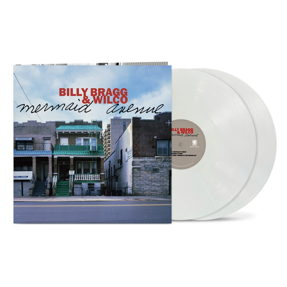 Billy Bragg & Wilco - Mermaid Avenue - White Eco-Mix LP vinyl packshot