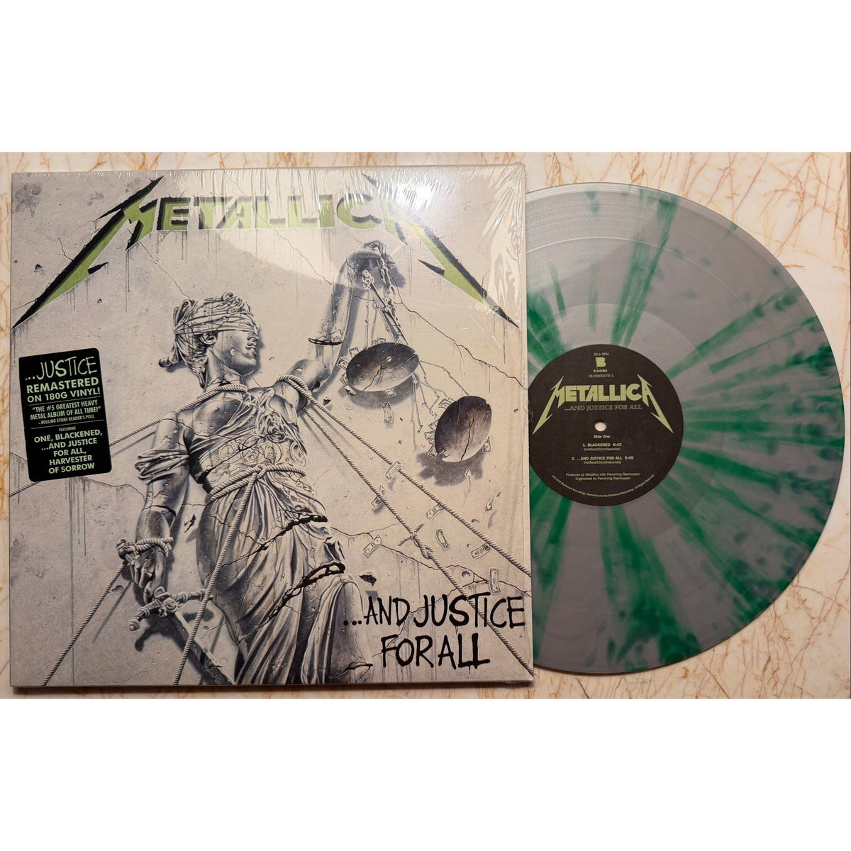 Metallica ...And Justice For All Las Vegas Sphere exclusive silver and green splatter vinyl LP with jacket