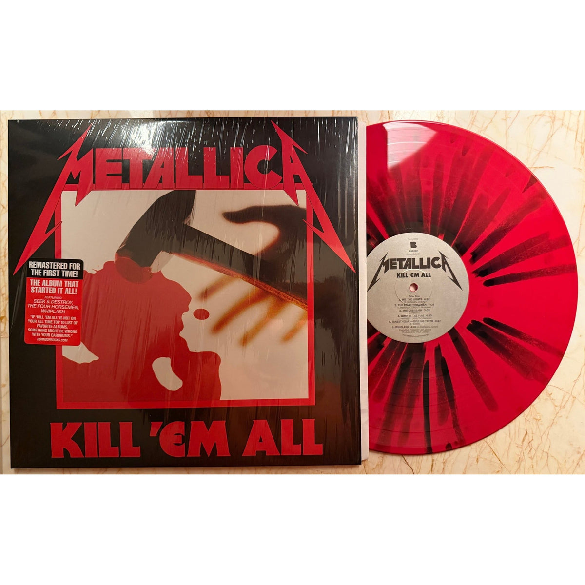Metallica Kill 'Em All Las Vegas Sphere exclusive red and black splatter vinyl LP with jacket