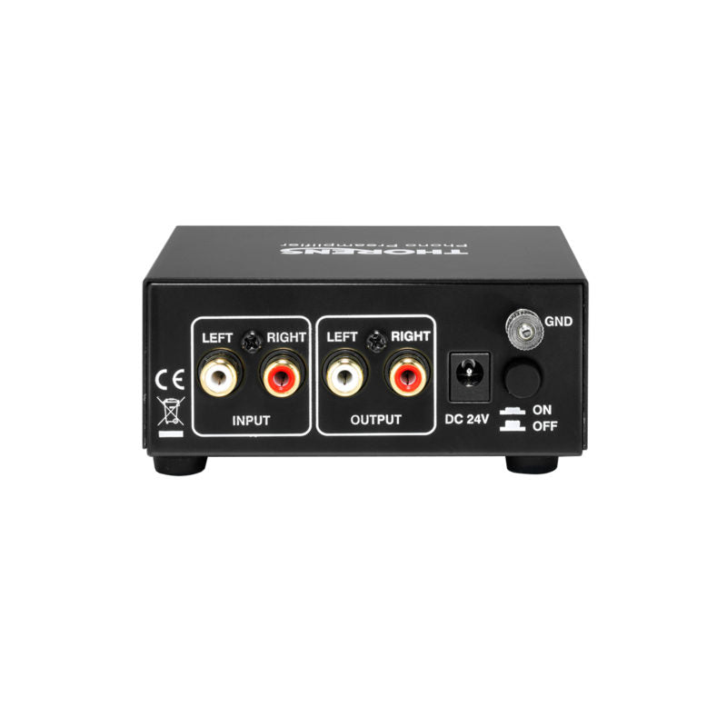 Thorens MM 002 phono preamplifier rear connections