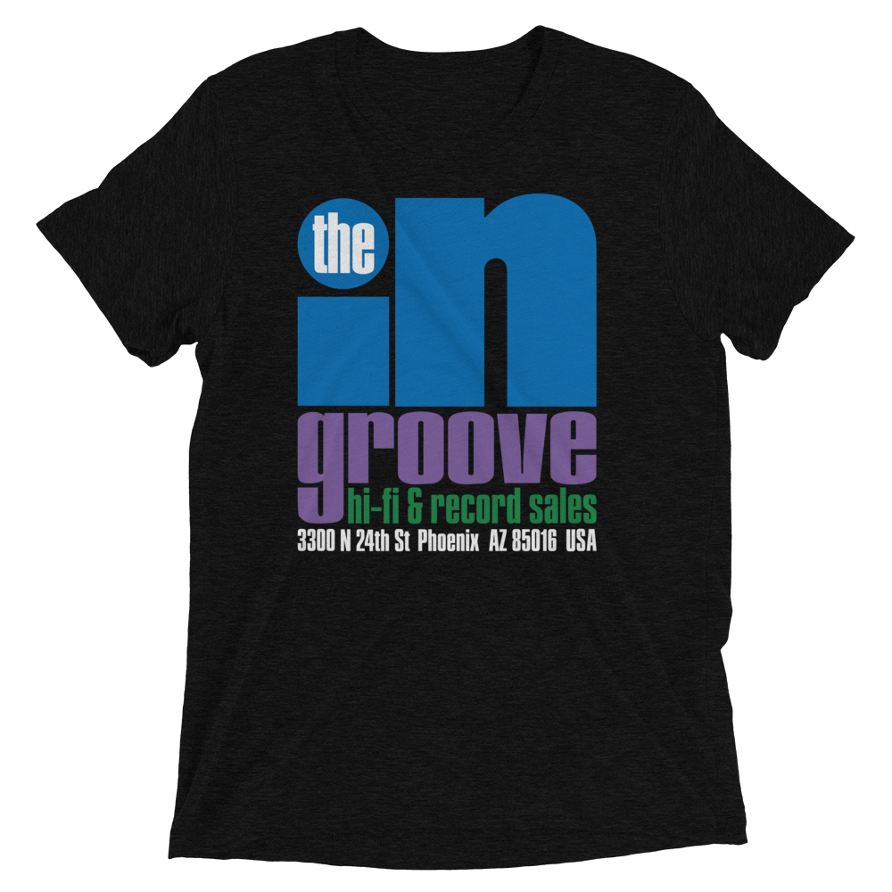 Das „In“ Groove Record Store Solid Black Herren-T-Shirt